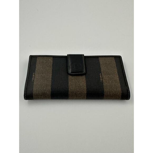 Fendi Vintage Pequin Stripe Canvas Continental Wallet - Picture 3 of 3